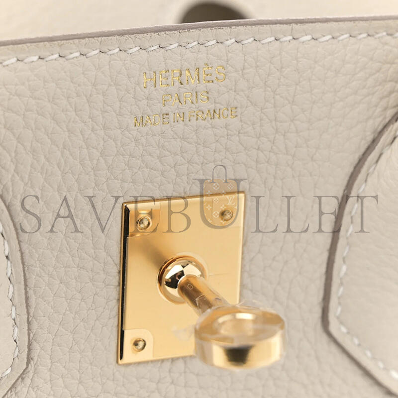 H**me5 master birkin 25 retourne togo craie gold hardware h041344cc10 (25*20*13cm)